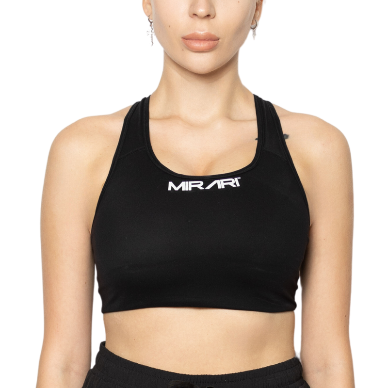 MIRARI Black Sports Bra | High-Performance Athletic Bra for