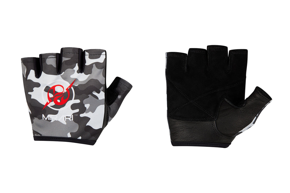 Fitness Gloves; Black Camo Leather US PATENT D892411
