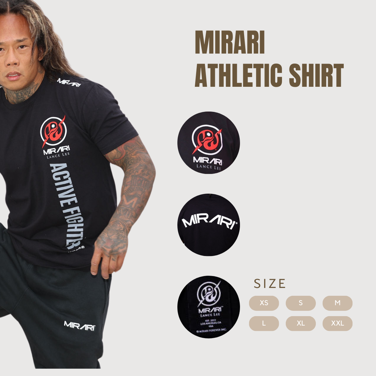 MIRARI® Active Fighter Wear Men's Athletic Fit Shirt