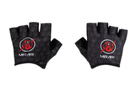 Fitness Gloves, Repeating Emblem; Black Leather US PATENT D892411