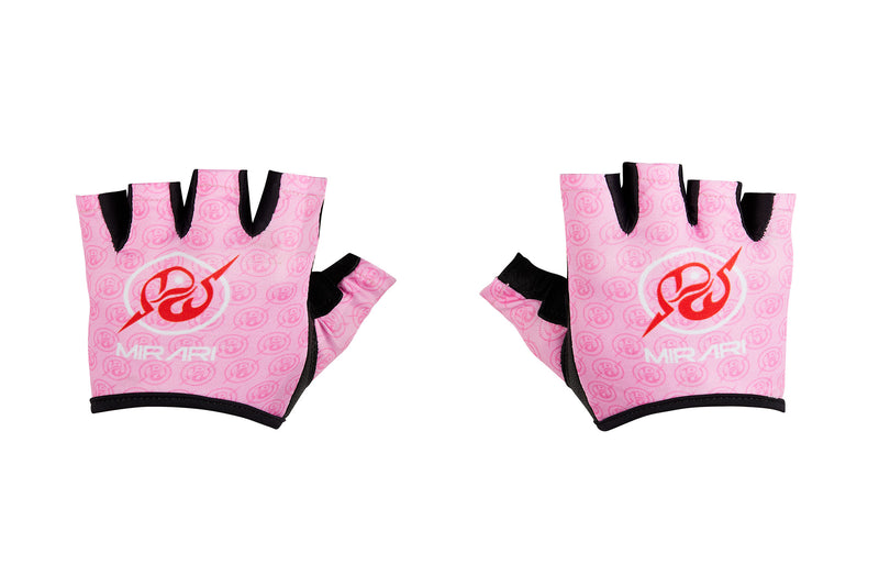 Fitness Gloves; Repeating Emblem; Pink Leather US PATENT D892411