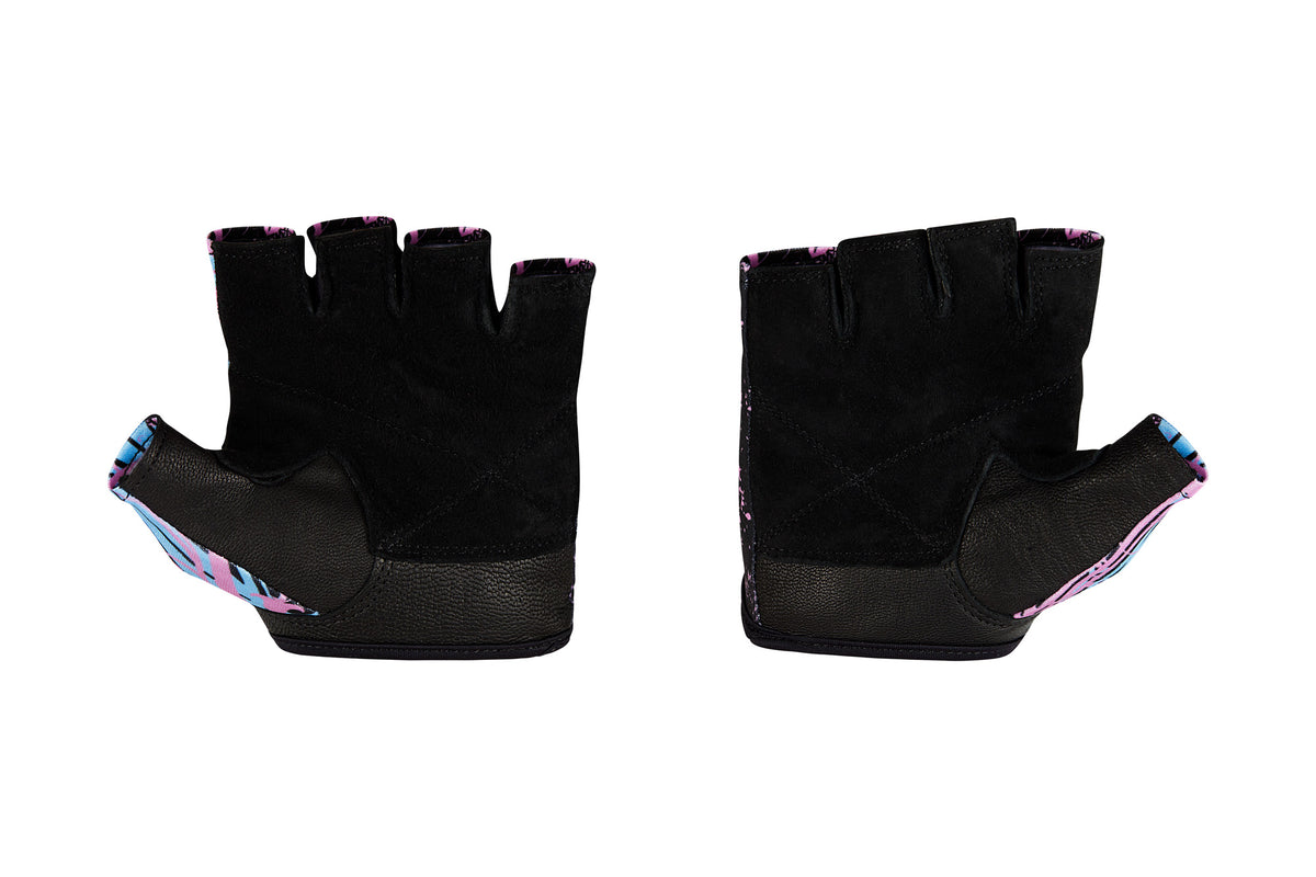 Fitness Gloves; Graphics; Pink Baby Blue Leather US PATENT D892411