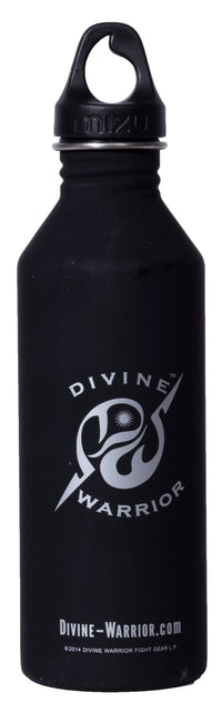 MIRARI® // Divine Warrior® Collection Water Bottle Black with Silver Label