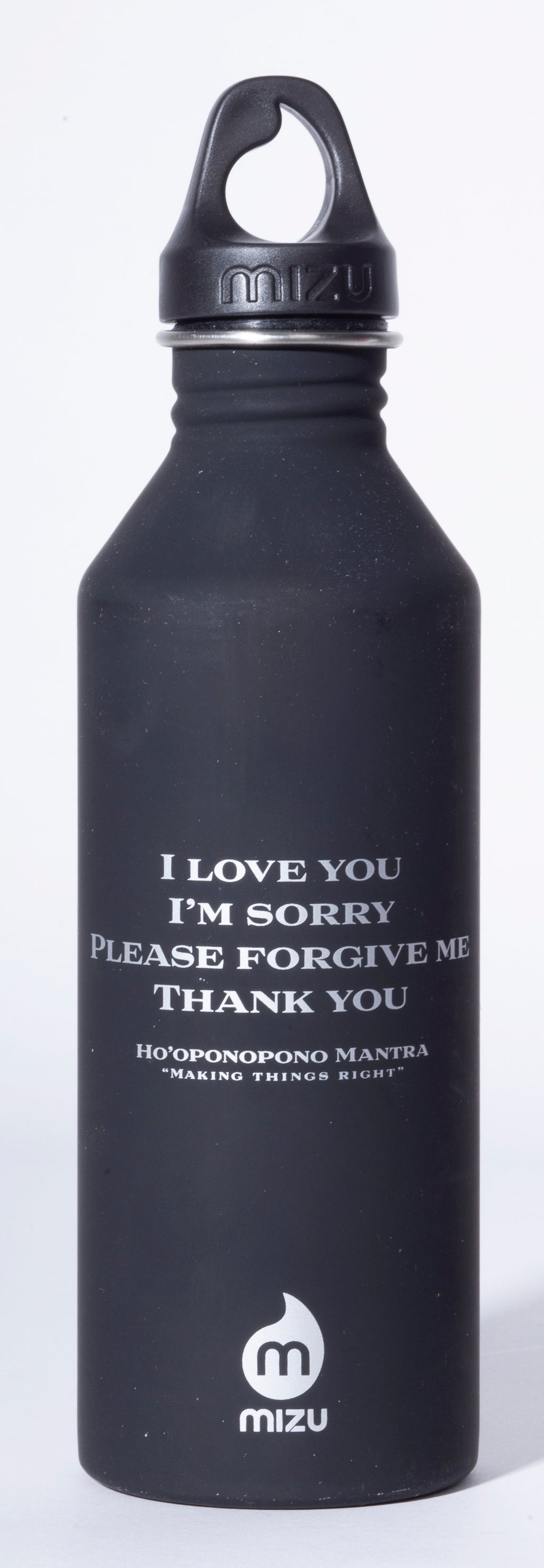 MIRARI® // Divine Warrior® Collection Water Bottle Black with Silver Label