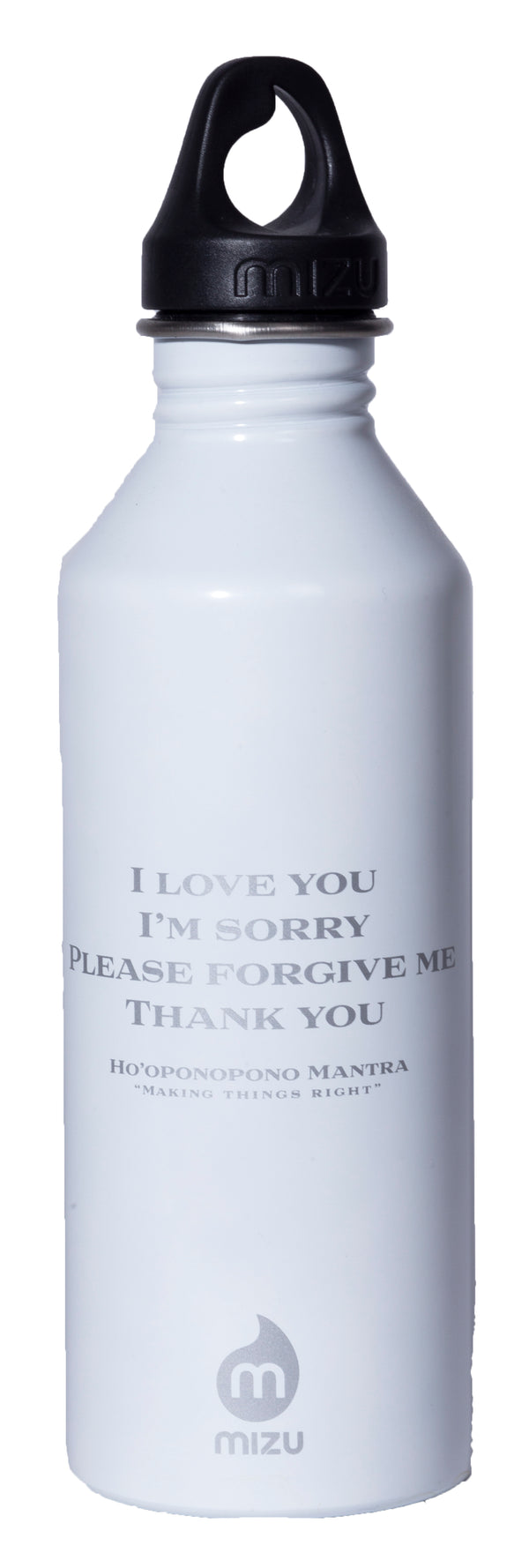 MIRARI® // Divine Warrior® Collection Water Bottle White with Silver Label